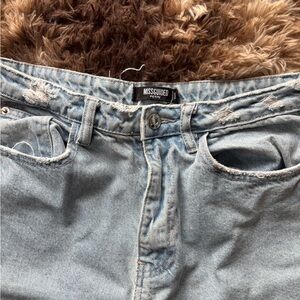 Missguided Light Blue Distressed Jeans